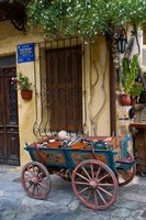 Old Wagon Cart, Chania, Crete, Greece Fine Art Print