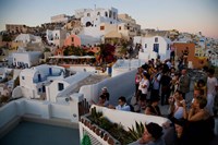 Sunset and The Tourists, Oia, Santorini, Greece Fine Art Print