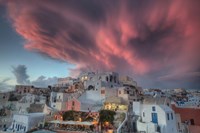 Sunset over Oia, Santorini, Greece Fine Art Print
