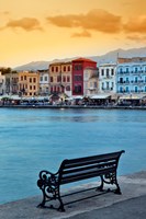 Chania at dusk, Chania, Crete, Greece Fine Art Print