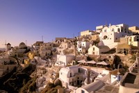 Old Town in Late Afternoon, Santorini, Cyclades Islands, Greece Fine Art Print