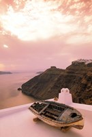 Imerovigli Viewed from Thira, Santorini, Cyclades Island, Greece Fine Art Print