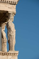 Greece, Athens, Acropolis The Carved maiden columns of the Erectheum Fine Art Print