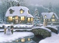 Christmas Eve At Holbrook Cottage Fine Art Print