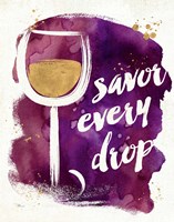 Watercolor Wine I Fine Art Print
