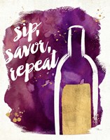 Watercolor Wine II Fine Art Print