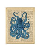 Vintage Octopus Framed Print