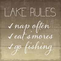 Lake Rules Framed Print