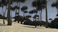 Triceratops in a Prehistoric Environment Fine Art Print