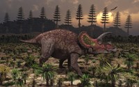 Artist's concept of Triceratops Fine Art Print