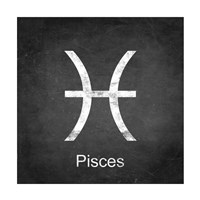 Pisces - Black Fine Art Print