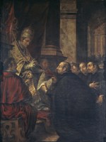 Saint Ignatius of Loyola Receives Papal Bull from Pope Paul III Fine Art Print