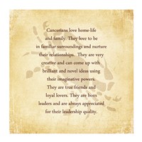 Cancer Character Traits Framed Print