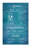 Gemini Zodiac Sign by Veruca Salt - various sizes