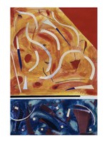 Untitled (Blue, Red and Orange Abstract) by Gil Mayers - various sizes
