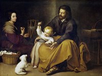 The Holy Family with a Small Bird Fine Art Print