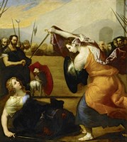 The Duel of Isabella de Carazzi and Diambra de Pottinella Fine Art Print