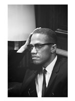 Malcolm X Waits at Martin Luther King Press Conference Framed Print