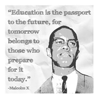 Education is the Passport to the Future Framed Print