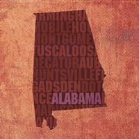 Alabama State Words Fine Art Print