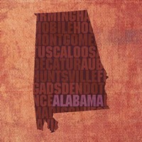 Alabama State Words Fine Art Print