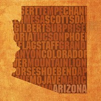 Arizona State Words Fine Art Print
