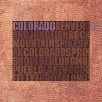 Colorado State Words by David Bowman - various sizes