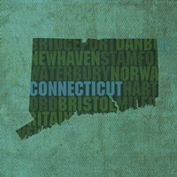 Connecticut State Words Fine Art Print