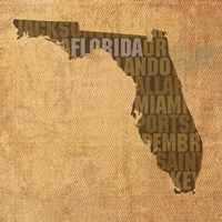 Florida State Words Fine Art Print