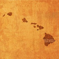 Hawaii State Words Fine Art Print