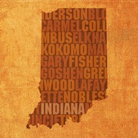 Indiana State Words Fine Art Print