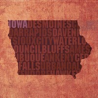 Iowa State Words Fine Art Print