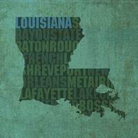 Louisiana State Words Fine Art Print