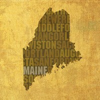 Maine State Words Fine Art Print