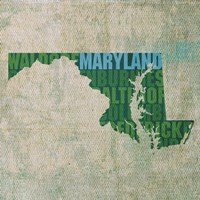 Maryland State Words Fine Art Print