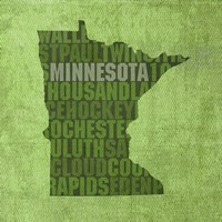 Minnesota State Words Fine Art Print