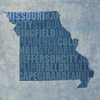 Missouri State Words Fine Art Print