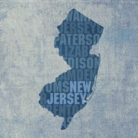 New Jersey State Words Fine Art Print