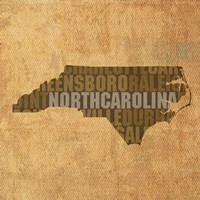 North Carolina State Words Fine Art Print