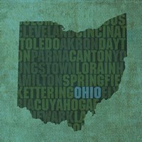 Ohio State Words Fine Art Print