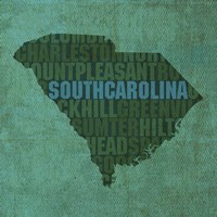 South Carolina State Words Fine Art Print