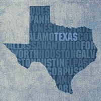 Texas State Words Fine Art Print