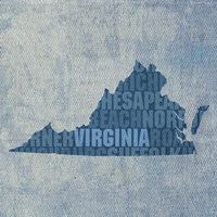 Virginia State Words Framed Print