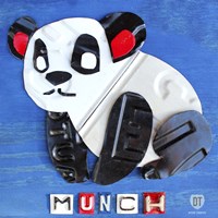 Munch The Panda License Plate Art Fine Art Print
