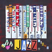 License Plate Art Jazz Series Piano I Fine Art Print