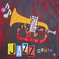 License Plate Art Jazz Series Piano II Fine Art Print