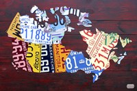 Canada License Plate Map Fine Art Print