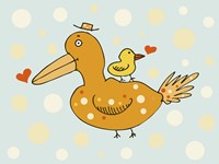 Bird And Baby Fine Art Print