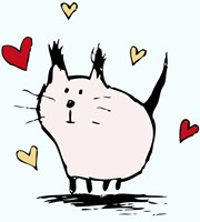 Little Pink Cat Fine Art Print