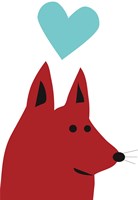 Happy Red Dog Fine Art Print